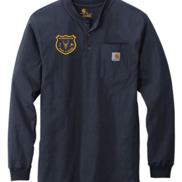 Carhartt LS Heavyweight Henley with MFG Logo & Back Lettering
